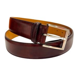 Magnanni Mens Tanner Calf Skin Belt Tobacco Brown Size 40 Made In Spain Designer